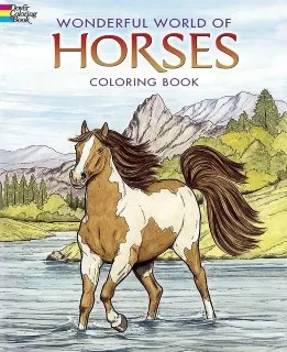 Horse colouring book for kids