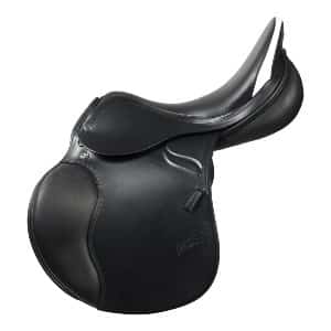 English black leather jumping saddle