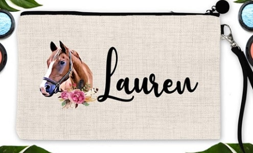 Personalized cowgirl make up bag on Etsy