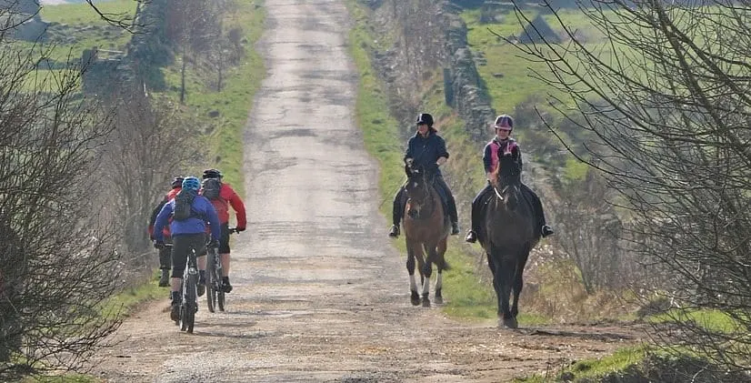 Horse riders annoyed with cyclists on a bridleway