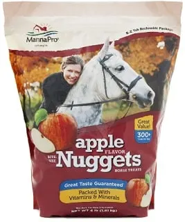 Manna Pro Apple Flavored Bite-Sized Nuggets Horse Treats