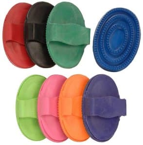 Rhinegold Rubber Curry Comb Brush Black Small Or Large Grooming Moulting Stable 