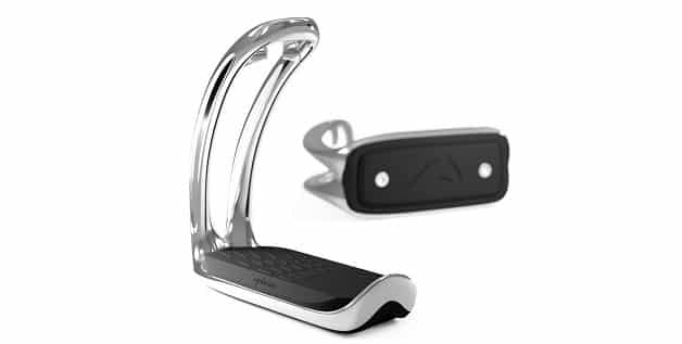 RAD SAFETY STIRRUP IRONS ENGLISH FLEXIBLE 4.75” STAINLESS STEEL WITH TREADS 