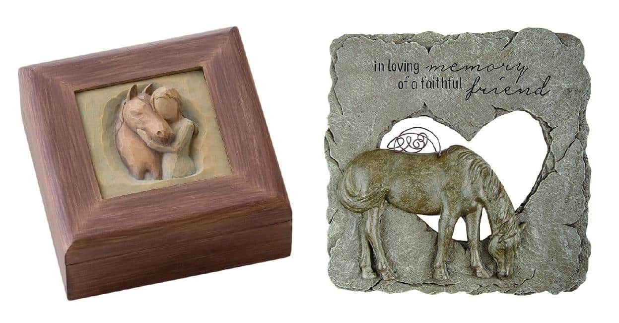 Two horse memorial gifts and remembrance ideas