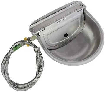 Lucky Farm Automatic Water Feeder Trough Bowl with Pipe