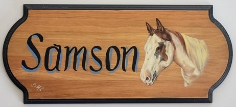 Custom horse name stall sign
