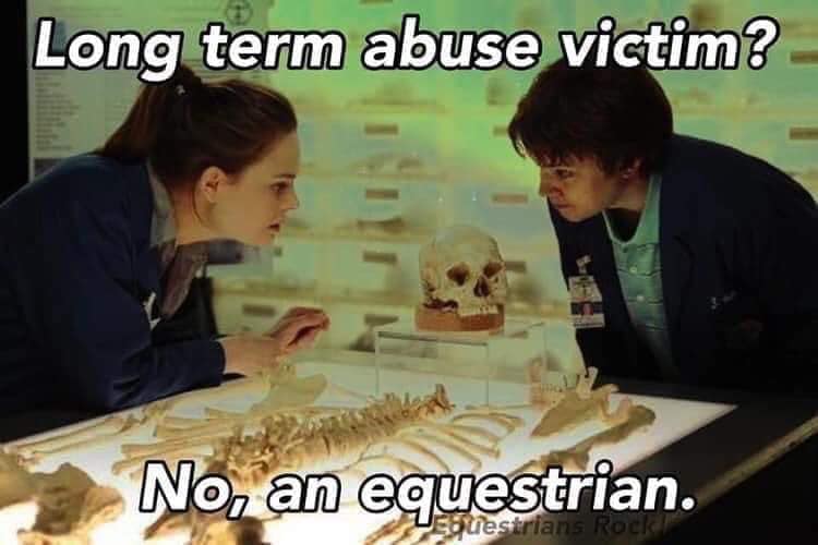 Equestrian girl skeleton meme