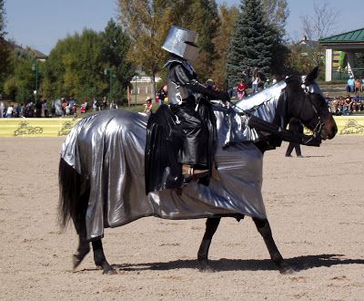 Costume de cheval de chevalier médiéval