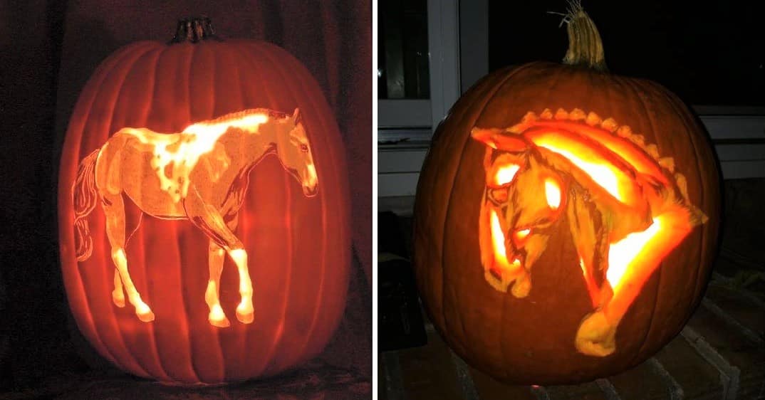 Horse Head Pumpkin Carving