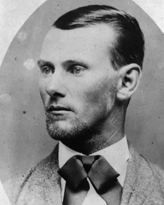 Jesse James, an infamous outlaw of the Wild West