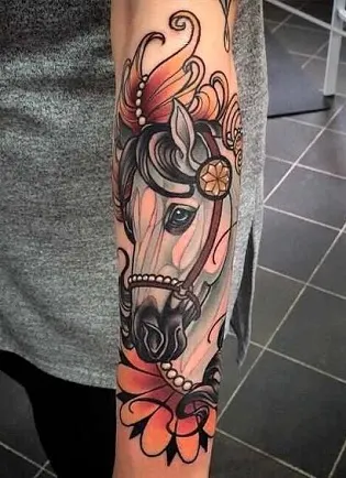 Horse Tattoo - Aakash dagar - Drawings & Illustration, Animals, Birds, &  Fish, Horses - ArtPal