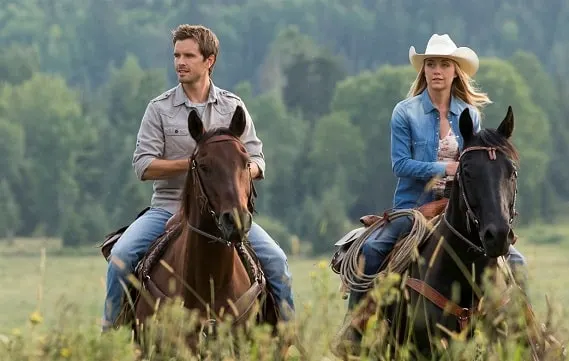 Ty Borden from Heartland riding a horse