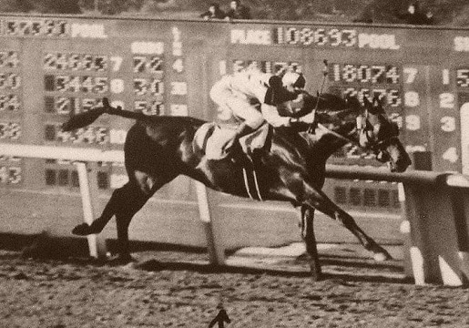 Seabiscuit winning the Santa Anita Handicap in 1940