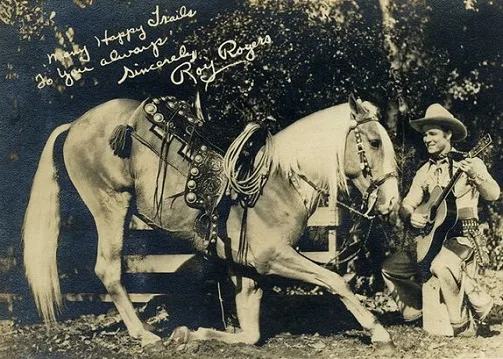 Roy Rogers with his horse, Trigger