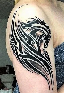 Horse And Wolf Tribal Tattoo by WildSpiritWolf on DeviantArt