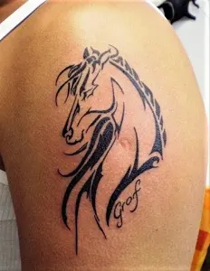 Freehand watercolor horse tattoo by Mentjuh on DeviantArt