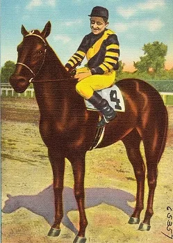 War Admiral, famous racehorse with his jockey