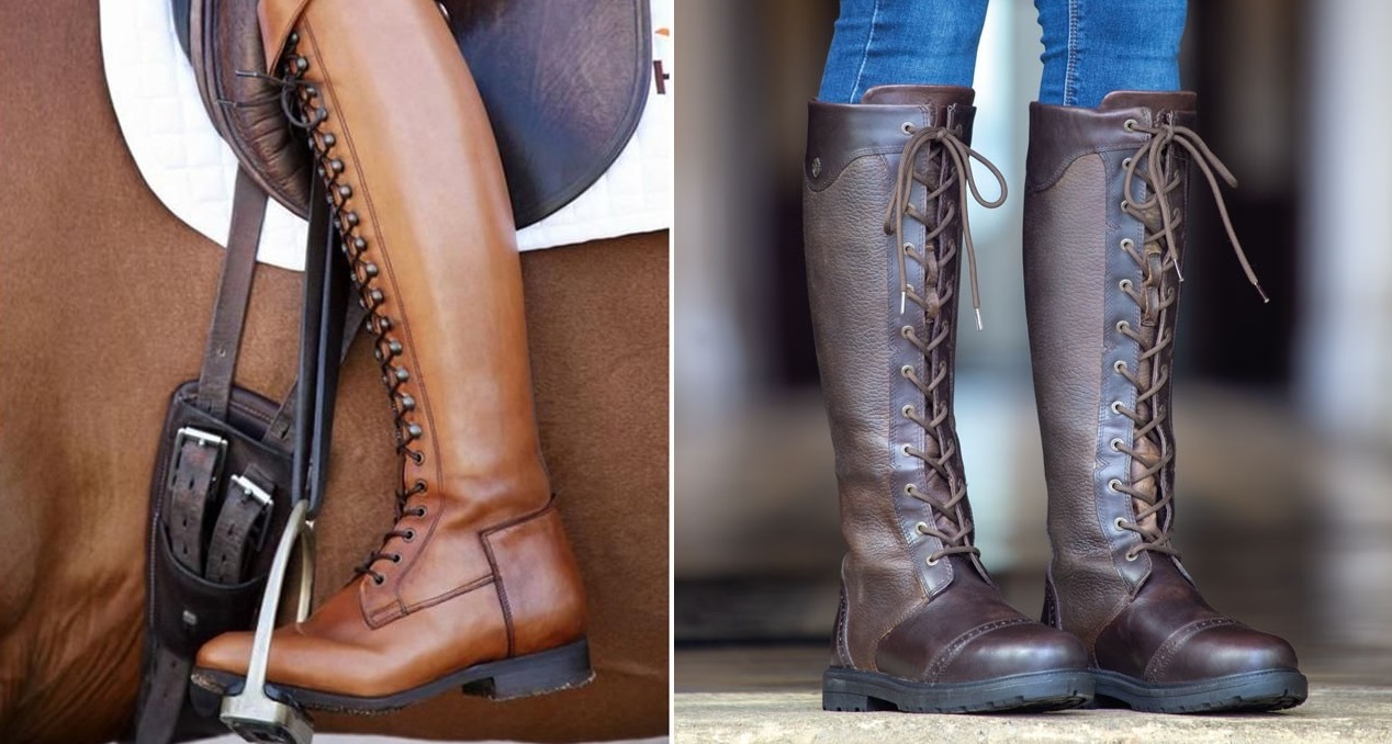 tall lace up boots no zipper