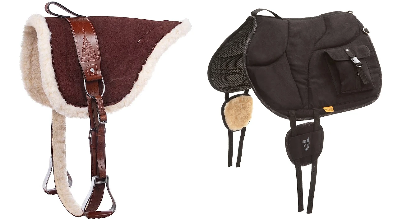 Two of the best bareback saddle pads used for bareback horse riding