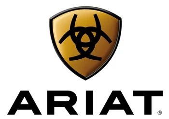 Ariat brand logo. Popular maker of horse riding boots