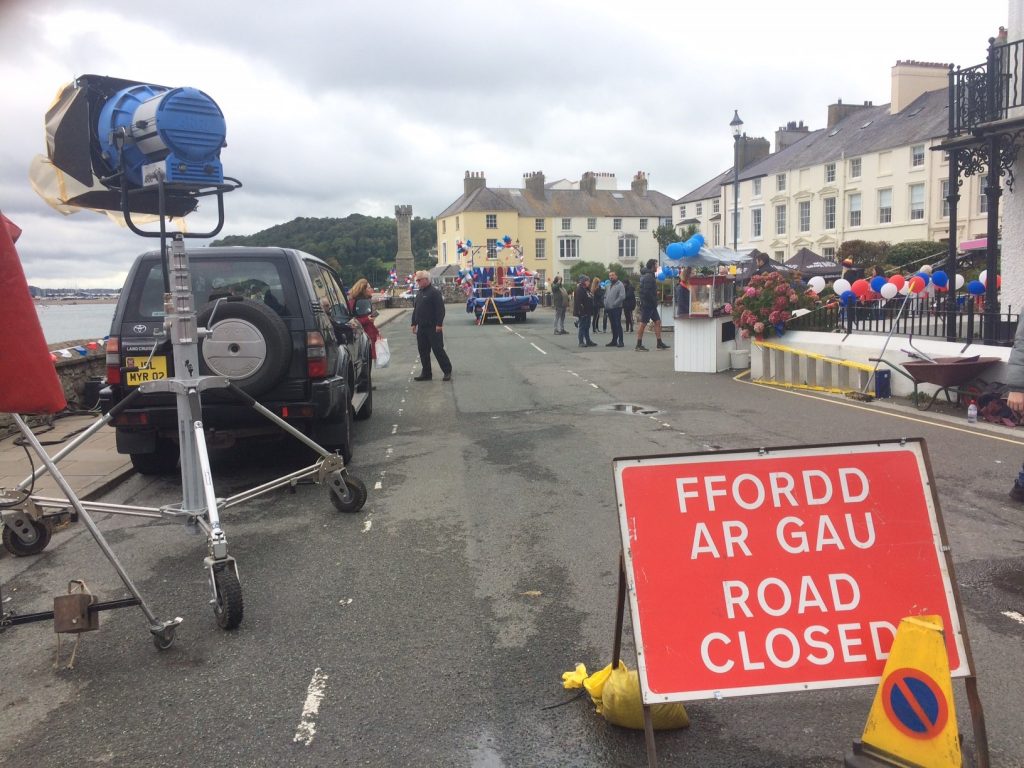 Road closed for the filming on Free Rein TV series
