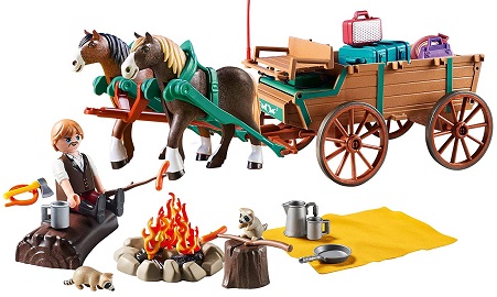 Spirit Riding Free Lucky's Dad with Covered Wagon Toy