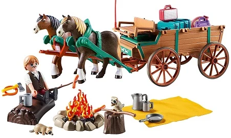Spirit Riding Free Lucky's Dad with Covered Wagon Toy