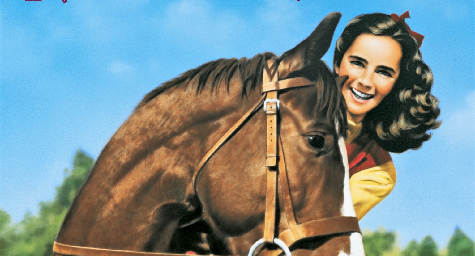 '47 ELIZABETH TAYLOR RIDES HER HORSE KING CHARLES MGM GIFT NATIONAL VELVET PHOTO 