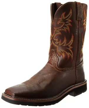 Justin Original Work Boots Men's Stampede Pull-On Square Toe Work Boot