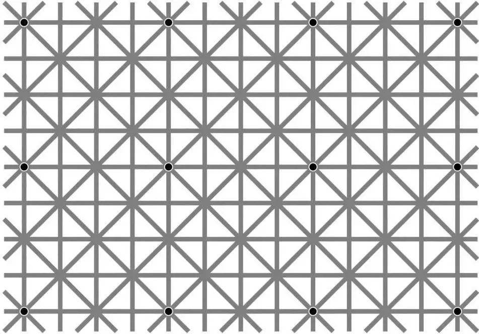 Optical Illusion white and black dots