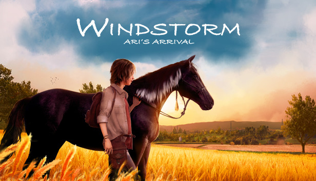 Windstorm horse riding game cover on PC, console, and Wii