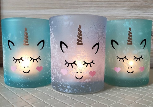 Candle Holder with Unicorn Face
