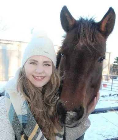 Cristen Carlson with her horse, Emma