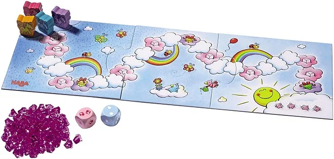HABA Unicorn Glitterluck Cloud Crystals board game for kids