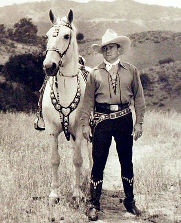 Western actor Buck Jones and his horse Silver