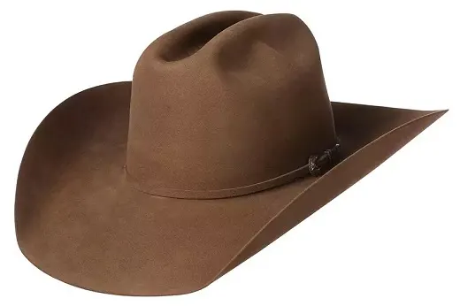 American 500X Pecan. Brim Open Crown Felt Cowboy Hat