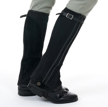 Half chaps worn by English horse riders