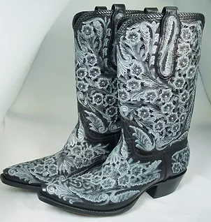 Expensive cowboy boots called Phantom Boots made by Howard H Knight