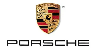 Porshe car company logo with a horse on it