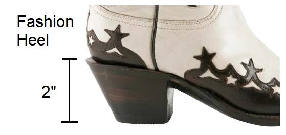 Fashion cowboy boot heel type