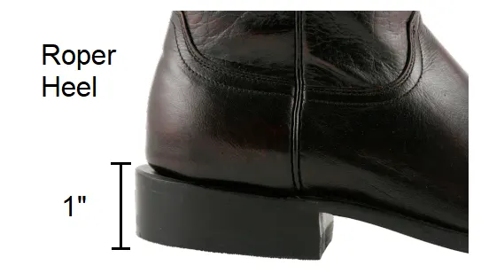 Roper cowboy boot heel style
