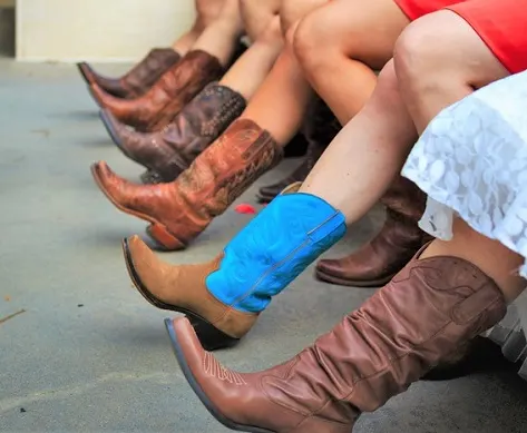 Wedding dress types of cowboy boots worn by women