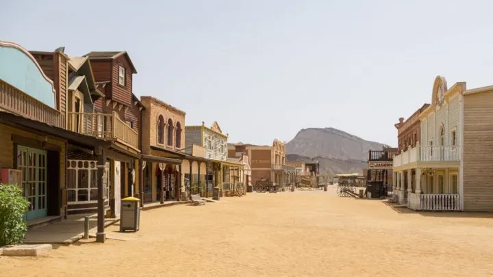 Wild West town in America