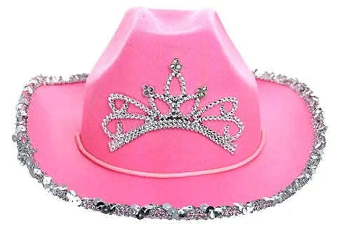 Gift Express Blinking Pink Tiara Cowgirl Hat