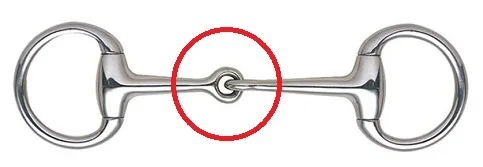 Single-jointed snaffle bit