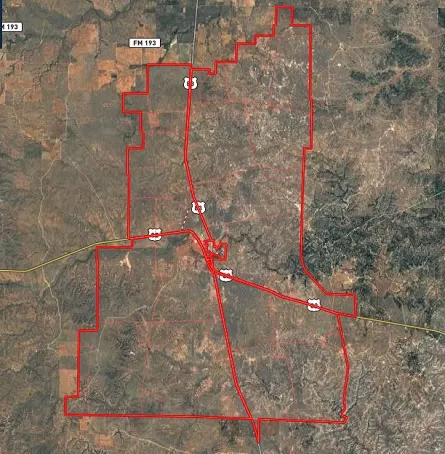6666 Ranch map with boundaries marked