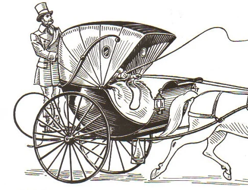 Cabriolet horse drawn carriage