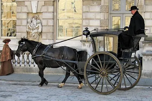 Hansom Cab type of horse-drawn carriage