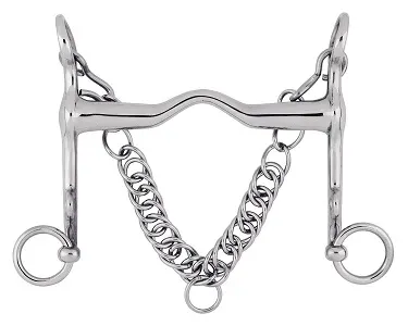 Spire Stainless Steel Kimberwick Bit Horse Mouth Bits with Stainless Steel Chain 