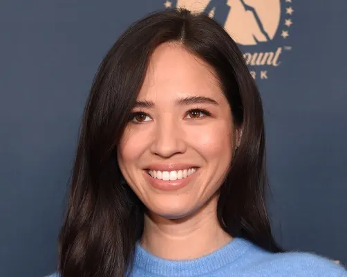 Actor Kelsey Asbille on the red carpet before a TV awards night in Hollywood